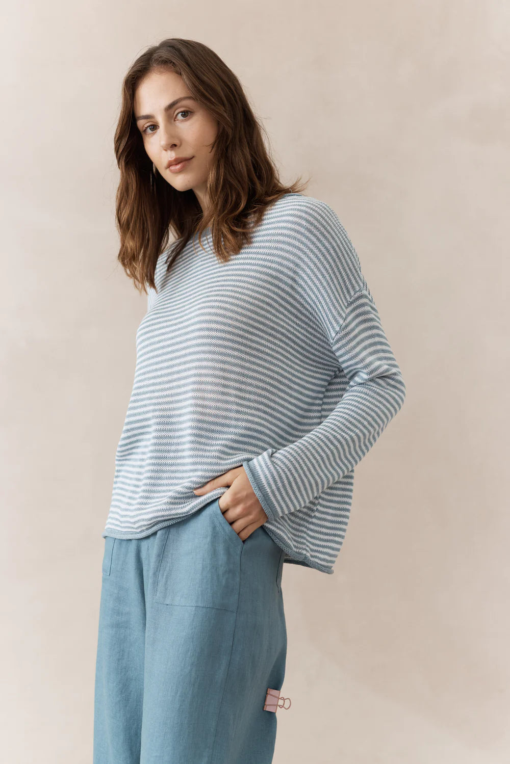 Spring knit // Pacific Blue Stripe